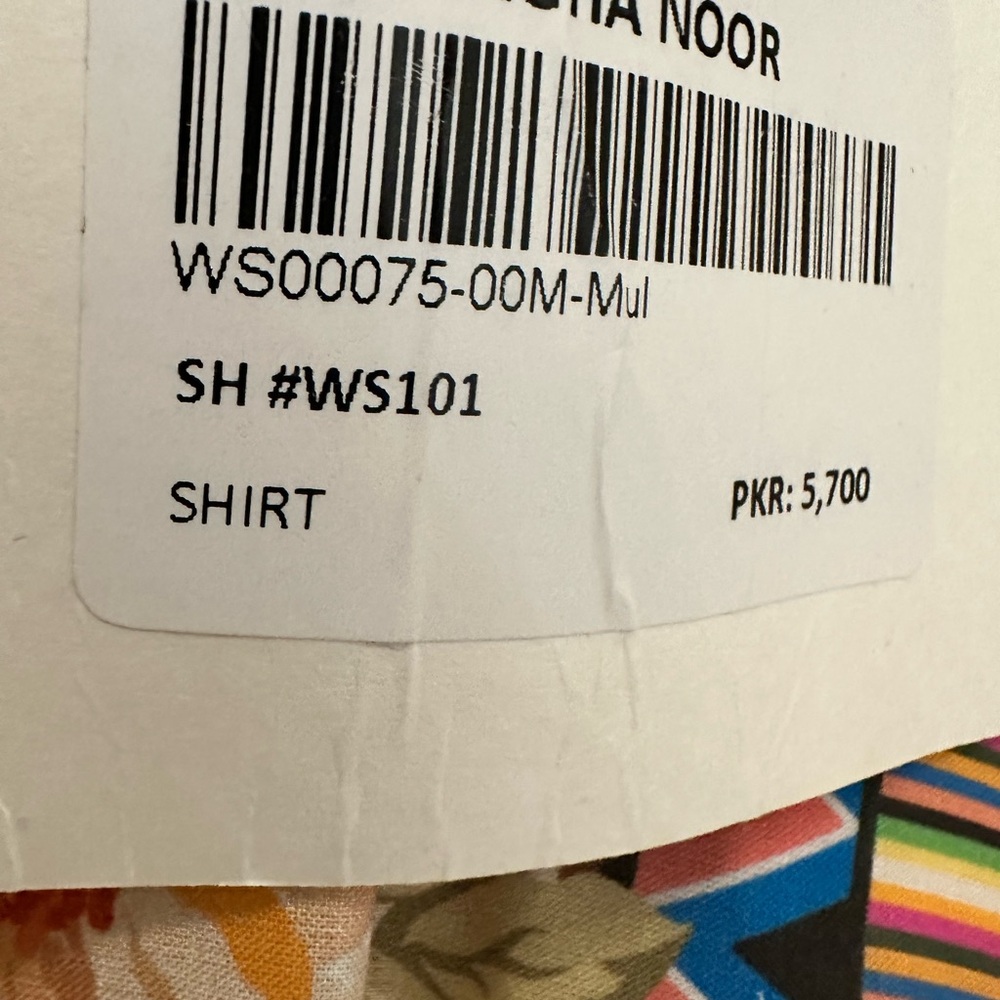 Agha Noor Floral Long Sleeve Dress with Colorful Accents Size M - Picture 4 of 5